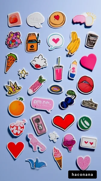 カラフルなシールの集まり