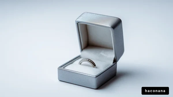 シンプルな指輪とケース