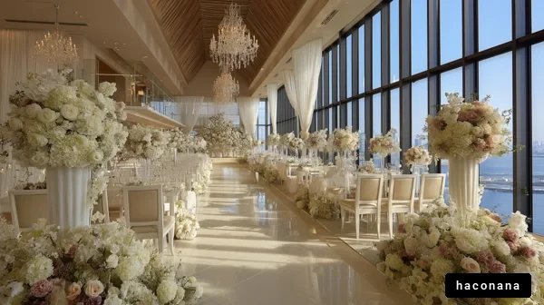 洗練された結婚式の会場