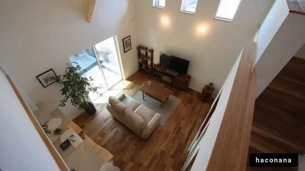 明るいリビングルームの風景