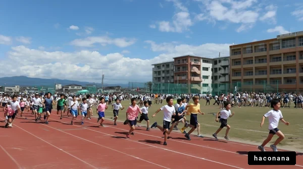 運動会の熱い瞬間