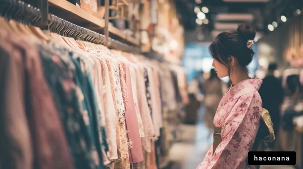 着物を選ぶ女性