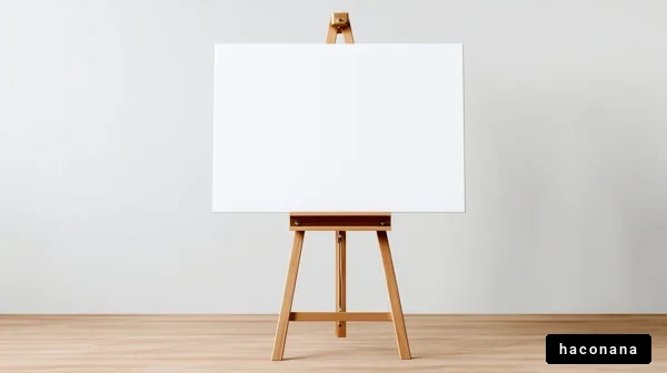 白いキャンバスとイーゼル