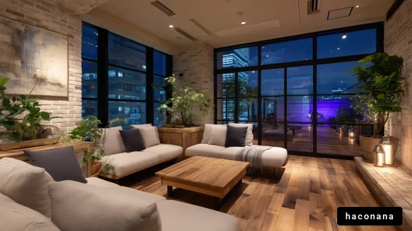 落ち着いたインテリアのリビング