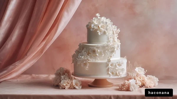 美しいウェディングケーキの画像
