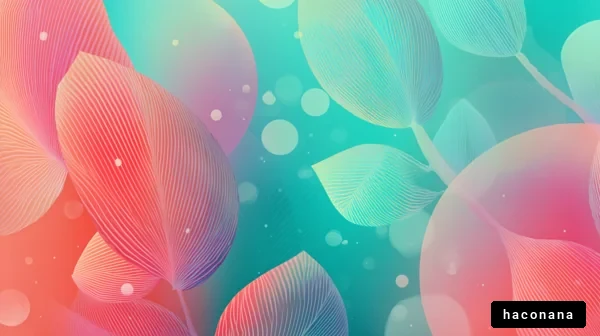 カラフルな葉のデザイン