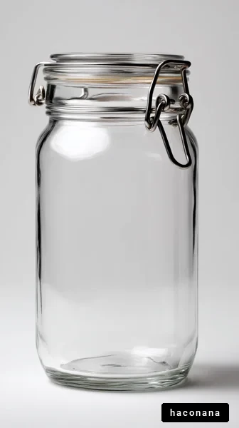 クリアなガラス瓶