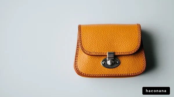 オレンジ色の小物入れ