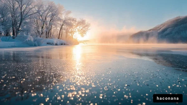 冬の静けさと光の反射