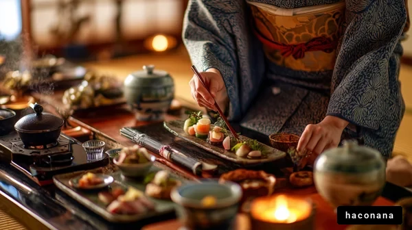 和食と美しい盛り付け