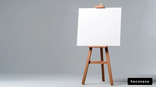 白いキャンバスとイーゼル
