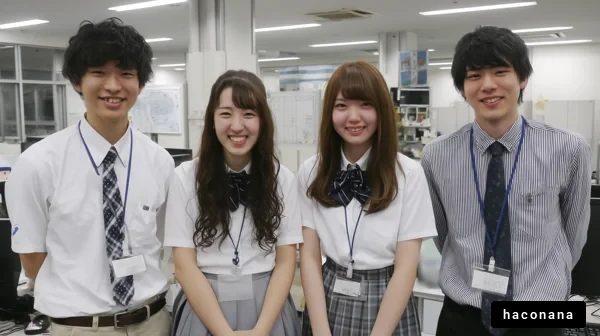 オフィスでの若者たち