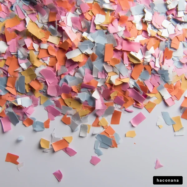 カラフルな紙片の集合