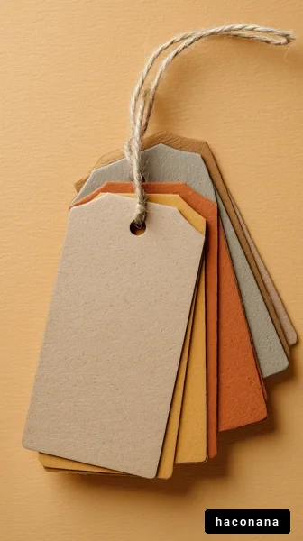 カラフルなタグのセット