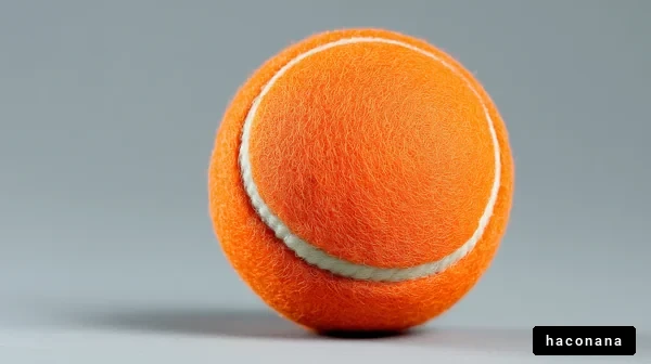 オレンジ色のテニスボール