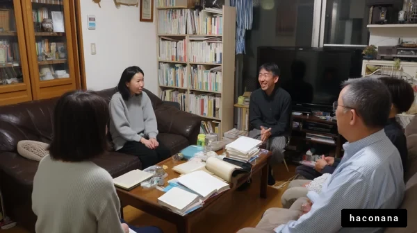 リラックスした集まりの風景