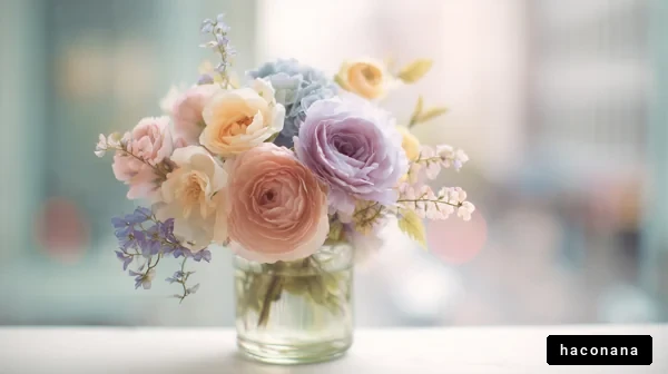 柔らかな花のアレンジメント