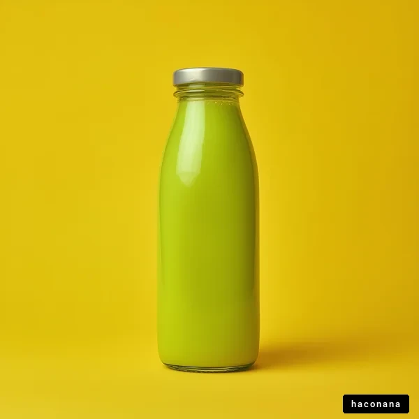 鮮やかな緑の飲み物