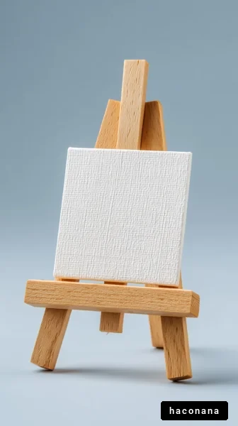 白いキャンバスとイーゼル