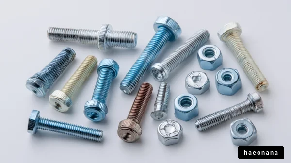 様々な種類のボルトとナット
