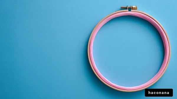 刺繍枠と青い背景