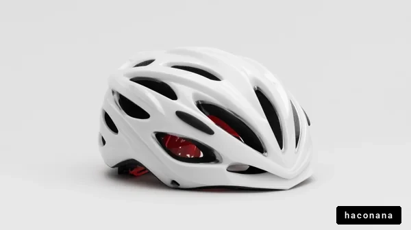 自転車用ヘルメットの横姿