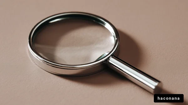 拡大鏡のクローズアップ