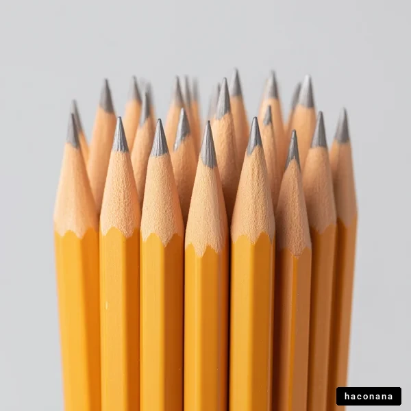 黄色い鉛筆の山