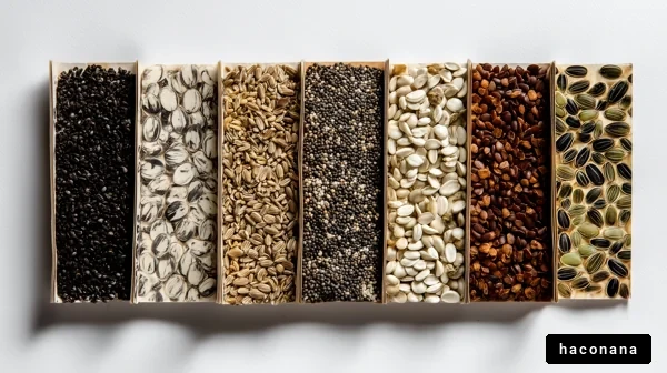 種類豊富な種子のコレクション