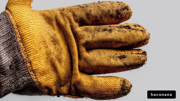 汚れた作業用手袋