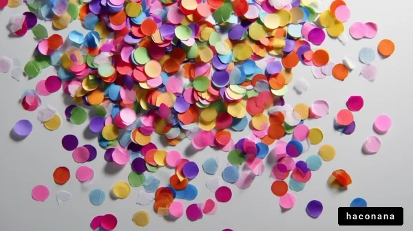 カラフルな紙吹雪
