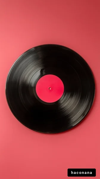 レトロなレコードと背景