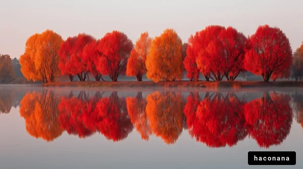 美しい紅葉の風景