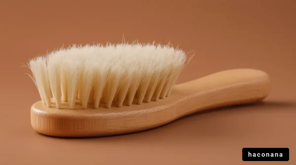 ナチュラルな木製ブラシ