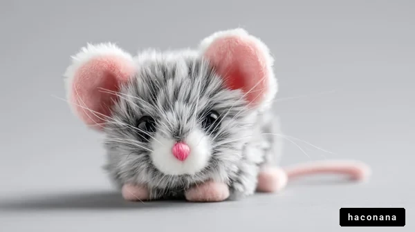 かわいいマウスのぬいぐるみ
