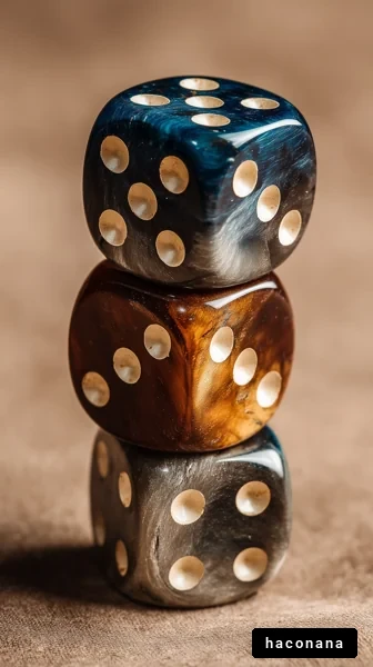 カラフルなサイコロの積み重ね