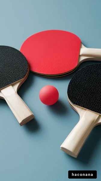 卓球ラケットとボール
