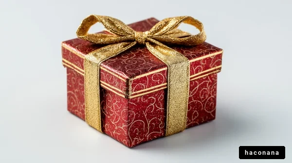 赤いリボンのギフトボックス