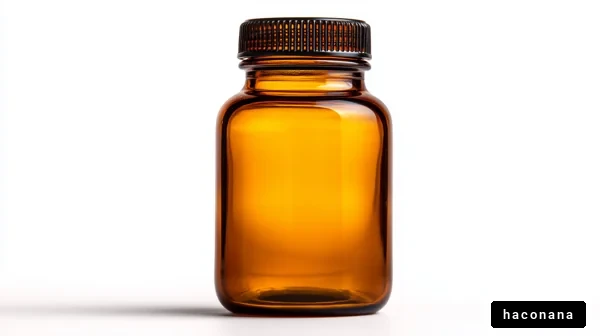 アンバーガラスの瓶