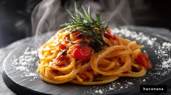 香り高いパスタ料理