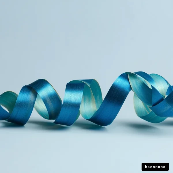 青いリボンの美しさ