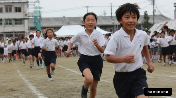 楽しそうに走る子どもたち
