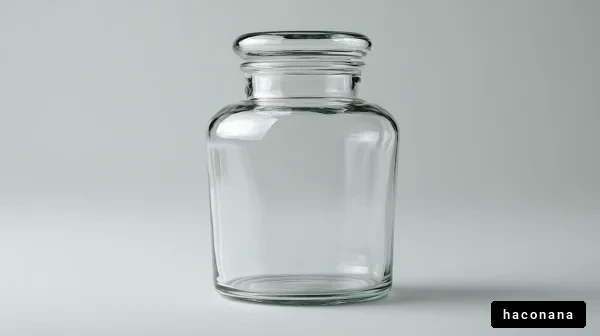透明なガラスの瓶