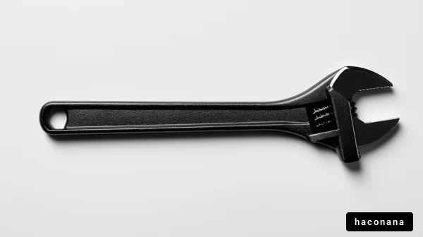 黒いレンチのアップ