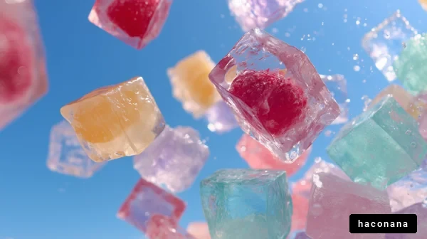 カラフルな氷の立体感
