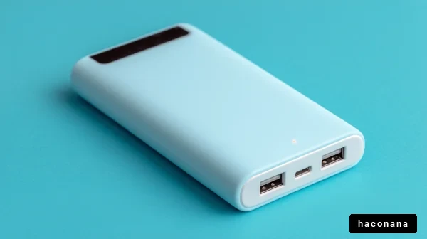 青いモバイルバッテリー