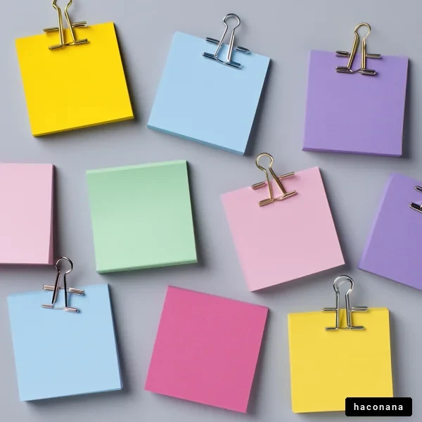 カラフルな付箋の集合