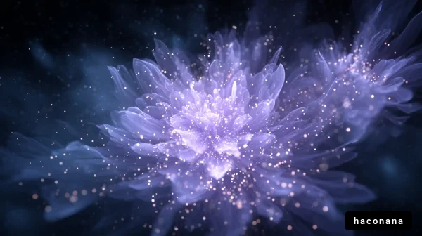 幻想的な光の花