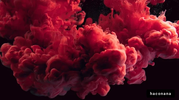 色とりどりのインクの渦