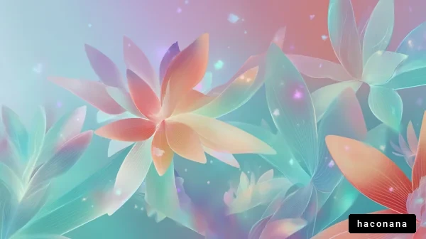 水彩の花々のデザイン